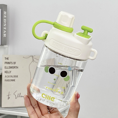 Logo del cliente Bottiglia d'acqua Espressione carina Succo Tazza di paglia con alto valore estetico