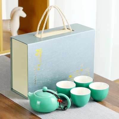 Set di scatole regalo a mano a stampa a colori multipli Set ceramico di tè per agricoltura