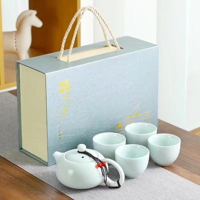 Set di scatole regalo a mano a stampa a colori multipli Set ceramico di tè per agricoltura