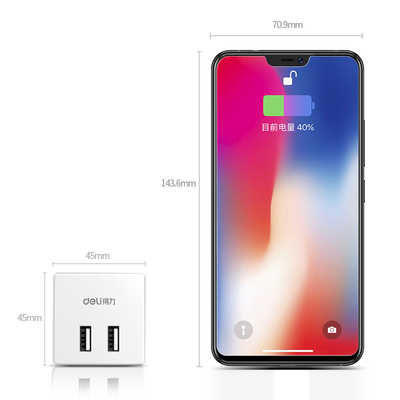 Piccola presa wireless con 2 fori e 2 porte USB Intelligent Converter Logo del cliente