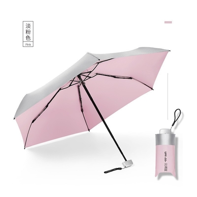 Mini Titanio Argento 50% Pieghevole ombrello tascabile Beneficenza del dipendente regalo per tutte le occasioni