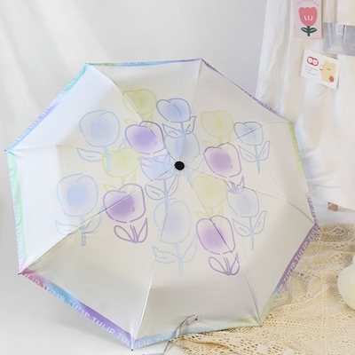 1 Stampa a colori ombrello da sole di gomma nera per matrimoni Favori per spose