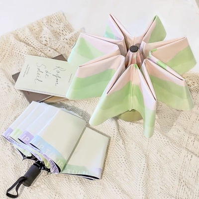 1 Stampa a colori ombrello da sole di gomma nera per matrimoni Favori per spose