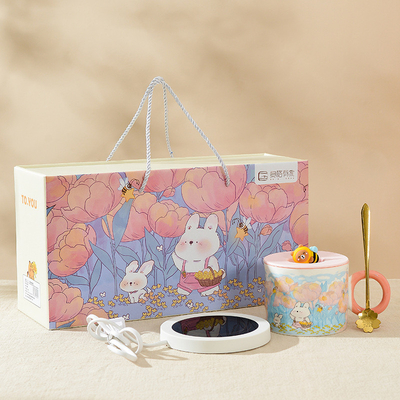 Agricoltura Target Set regalo creativo Tazze calde con coperchio Tazze di ceramica carine e regali a mano