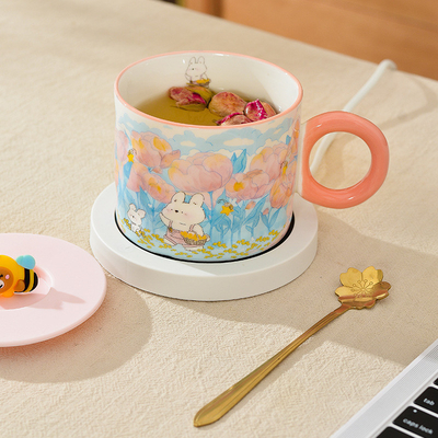 Agricoltura Target Set regalo creativo Tazze calde con coperchio Tazze di ceramica carine e regali a mano