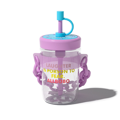 Agenzia di viaggi regalo dipendente design di tazza d'acqua di alta estetica con paglia e logo del cliente