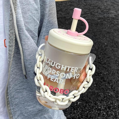 Agenzia di viaggi regalo dipendente design di tazza d'acqua di alta estetica con paglia e logo del cliente