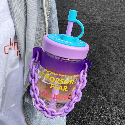 Agenzia di viaggi regalo dipendente design di tazza d'acqua di alta estetica con paglia e logo del cliente