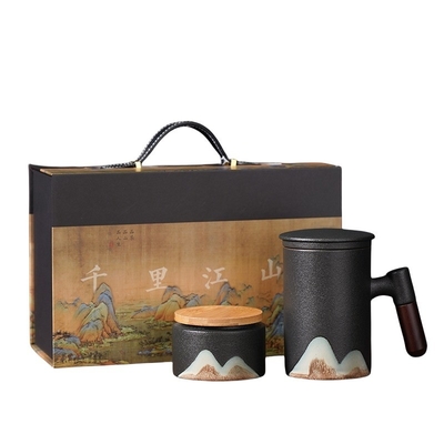 Campagne di marketing Yuanshan Set di tazze a manico in legno con logo personalizzato