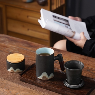 Campagne di marketing Yuanshan Set di tazze a manico in legno con logo personalizzato