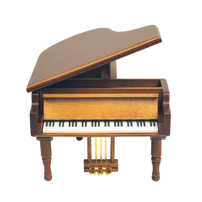 Scatola musicale per pianoforte in legno stampata a schermo di seta Ideale per i favori di nozze Regali per la festa di nozze