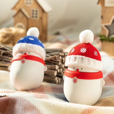 Regalo di Natale Cartone animato Mini Portable Snow Treasure Caldo Tesoro a mano 2 in 1 Power Bank