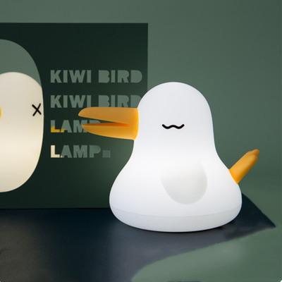 Qiyi Bird Lampada in silicone a tempo doppio luce a doppio tono protezione degli occhi attività notturna luce con regalo a mano
