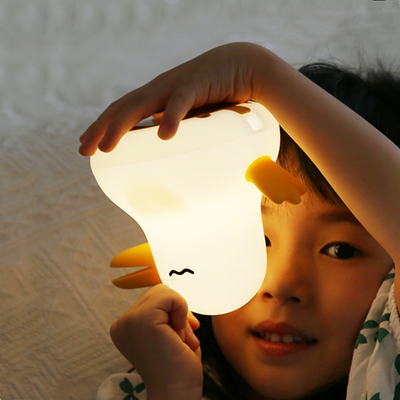 Qiyi Bird Lampada in silicone a tempo doppio luce a doppio tono protezione degli occhi attività notturna luce con regalo a mano