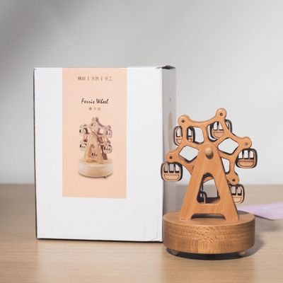 Legno Felicità Ferris Wheel Otto Tone Box Creativo Maple Box con stampa UV