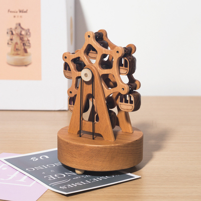 Legno Felicità Ferris Wheel Otto Tone Box Creativo Maple Box con stampa UV