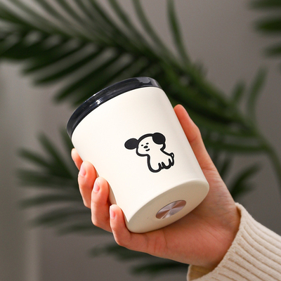 Stampa a schermo di seta Cute Frosted Tazza Isolata per regalo di anniversario dipendente