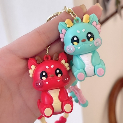 3.5cm*5cm PVC Dragon Keychain Carino piccolo regalo per zaino