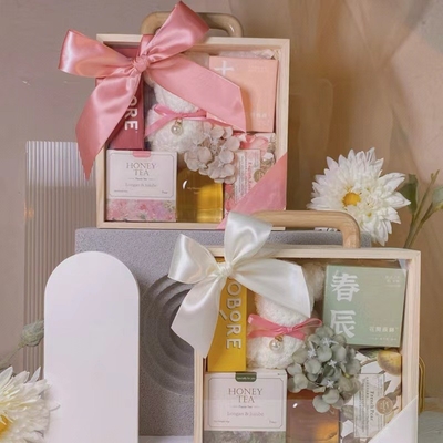 Relazioni con gli alunni/Rincontri di classe Acrilico trasparente Scatola portatile in legno per borsa regalo