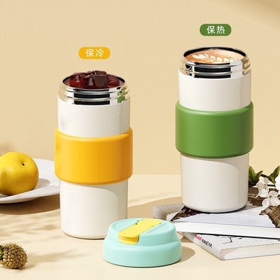 1 Color Graphics Printing Creative Contrasting Color Insulated Cup per il caffè portatile