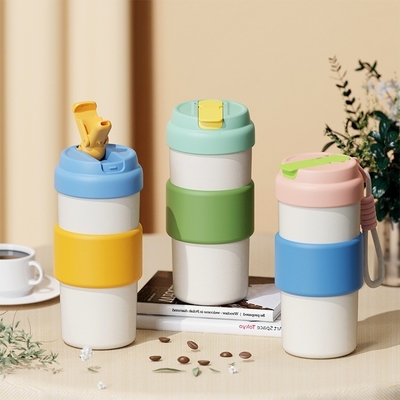 1 Color Graphics Printing Creative Contrasting Color Insulated Cup per il caffè portatile