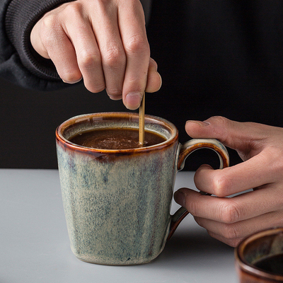 Giornata del Padre Retro Forno Trasformazione Tazza di Caffè in Ceramica Dipinta a Mano per Ufficio Regalo