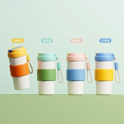1 Color Graphics Printing Creative Contrasting Color Insulated Cup per il caffè portatile