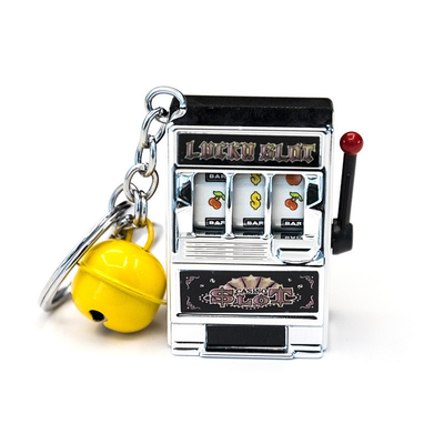 Ringraziamento Rotary Mini Fruit Machine Portachiavi per la lotteria digitale creativa giocabile