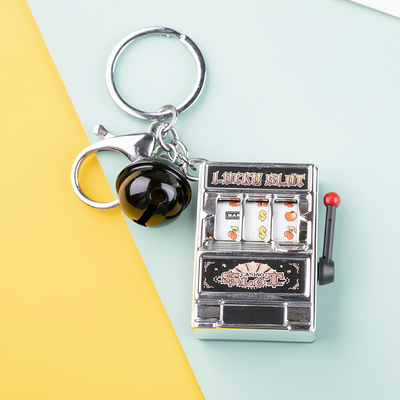 Ringraziamento Rotary Mini Fruit Machine Portachiavi per la lotteria digitale creativa giocabile