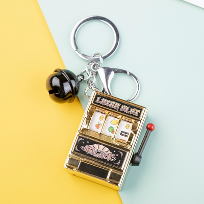 Ringraziamento Rotary Mini Fruit Machine Portachiavi per la lotteria digitale creativa giocabile