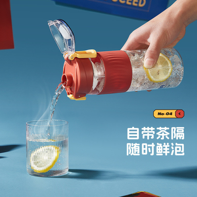 Bottiglia d'acqua resistente alle alte temperature Fitness Tritan Sports Cup per attività