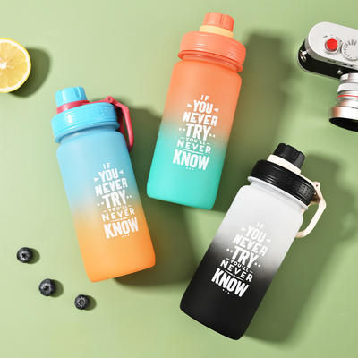 Stampa UV Gradiente Space Pot Frosted Bottiglia di plastica per sport Acqua per le attività