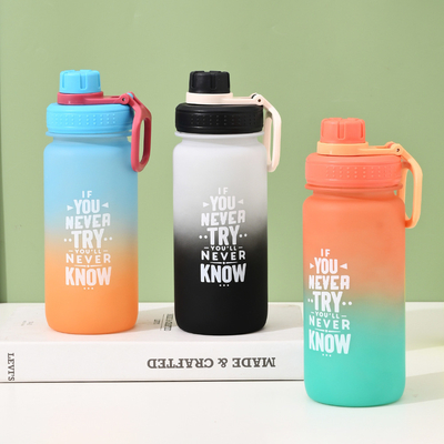 Stampa UV Gradiente Space Pot Frosted Bottiglia di plastica per sport Acqua per le attività