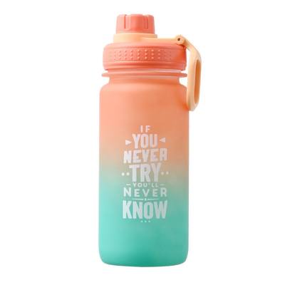 Stampa UV Gradiente Space Pot Frosted Bottiglia di plastica per sport Acqua per le attività
