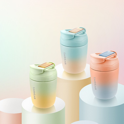 Agenzia di viaggio personalizzata Tazze e cannucce colorate con stampa a 1 colore
