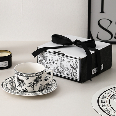 Xiao Xiangfeng Tazza e piatto di caffè nero e bianco perfetto per sport e giochi