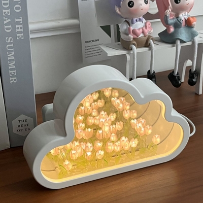 Manifattura fai da te nuvola tulipano specchio lampada notturna un oggetto due usi ideale per regali novità