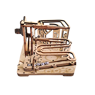 Modello di trasmissione meccanica di palla di legno versatile giocattolo puzzle fai da te per tutte le età