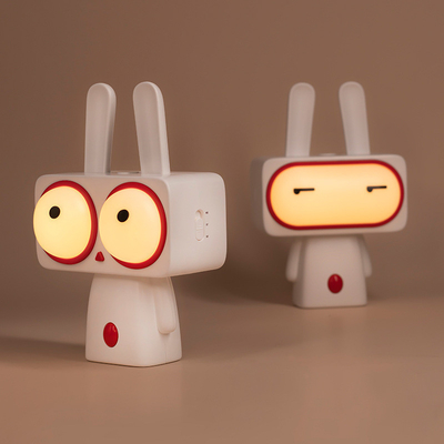 Bobi Rabbit Sleeping Night Light Cartoon Personalizzato Desktop Light per il giorno dei pazzi d'aprile