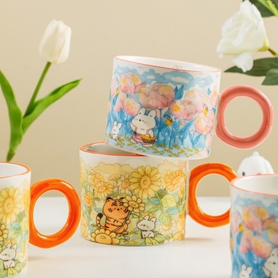 Tecniche di stampa su tela di seta U Creative Cup Gift Box Set per uno spazio di vita unico