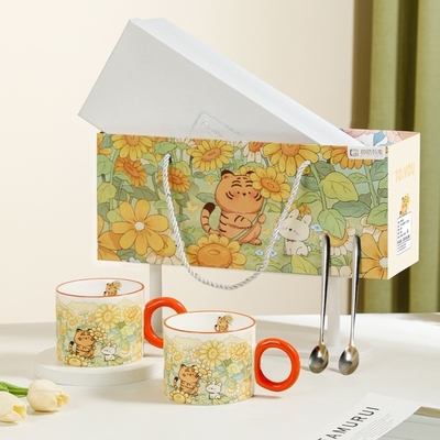 Tecniche di stampa su tela di seta U Creative Cup Gift Box Set per uno spazio di vita unico