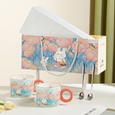 Tecniche di stampa su tela di seta U Creative Cup Gift Box Set per uno spazio di vita unico