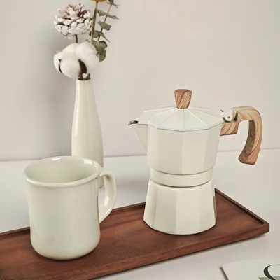 Scatola regalo per il caffè con pentola di Mocha Set a sei pezzi e macina a mano