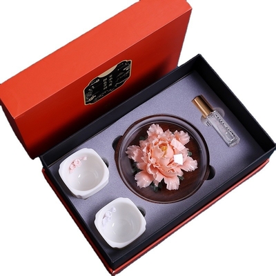 Logo Aromatizzazione a mano in ceramica in peonia Il regalo perfetto per i prodotti di ufficio finali
