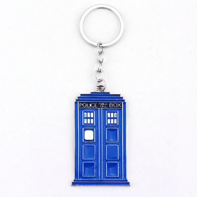 Portachiavi per aprire bottiglie di plastica Pendente regalo Casa blu Accessori fai da te Portachiavi metallici
