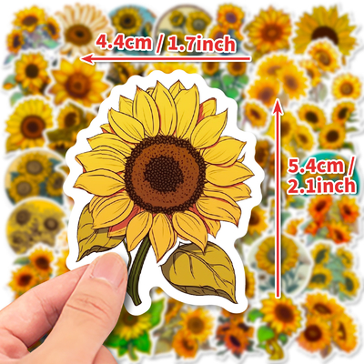 Creativi adesivi gonfiati di girasole per scatole di cartoleria per bambini Mappa di decorazione n. 0202