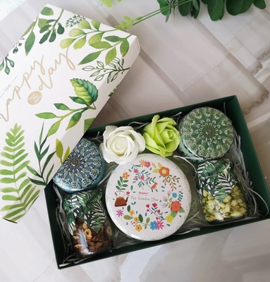 La scatola regalo del tè a fiori preferita dell'agenzia di viaggio della serie di foreste regalo a mano per i festival