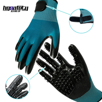 Eliminatori di peli per animali da compagnia Guanti con punte metalliche Massaggio blu Pulire e rimuovere i peli galleggianti