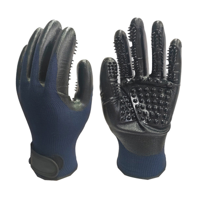 Eliminatori di peli per animali da compagnia Guanti con punte metalliche Massaggio blu Pulire e rimuovere i peli galleggianti