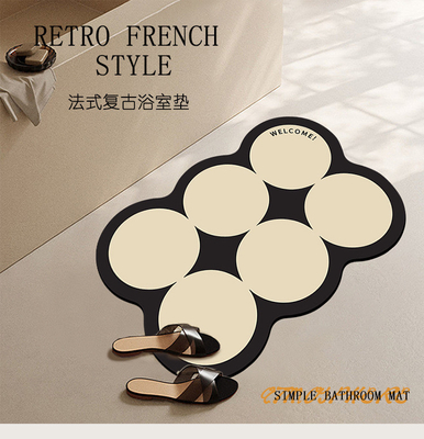Stylish and Practical French Vintage Bathroom Foot Mats per il ritorno a scuola / la laurea